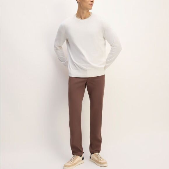 Everlane Men’s The No-Sweat Sweater Uniform Heather Canvas Large New with Tag - Picture 4 of 15
